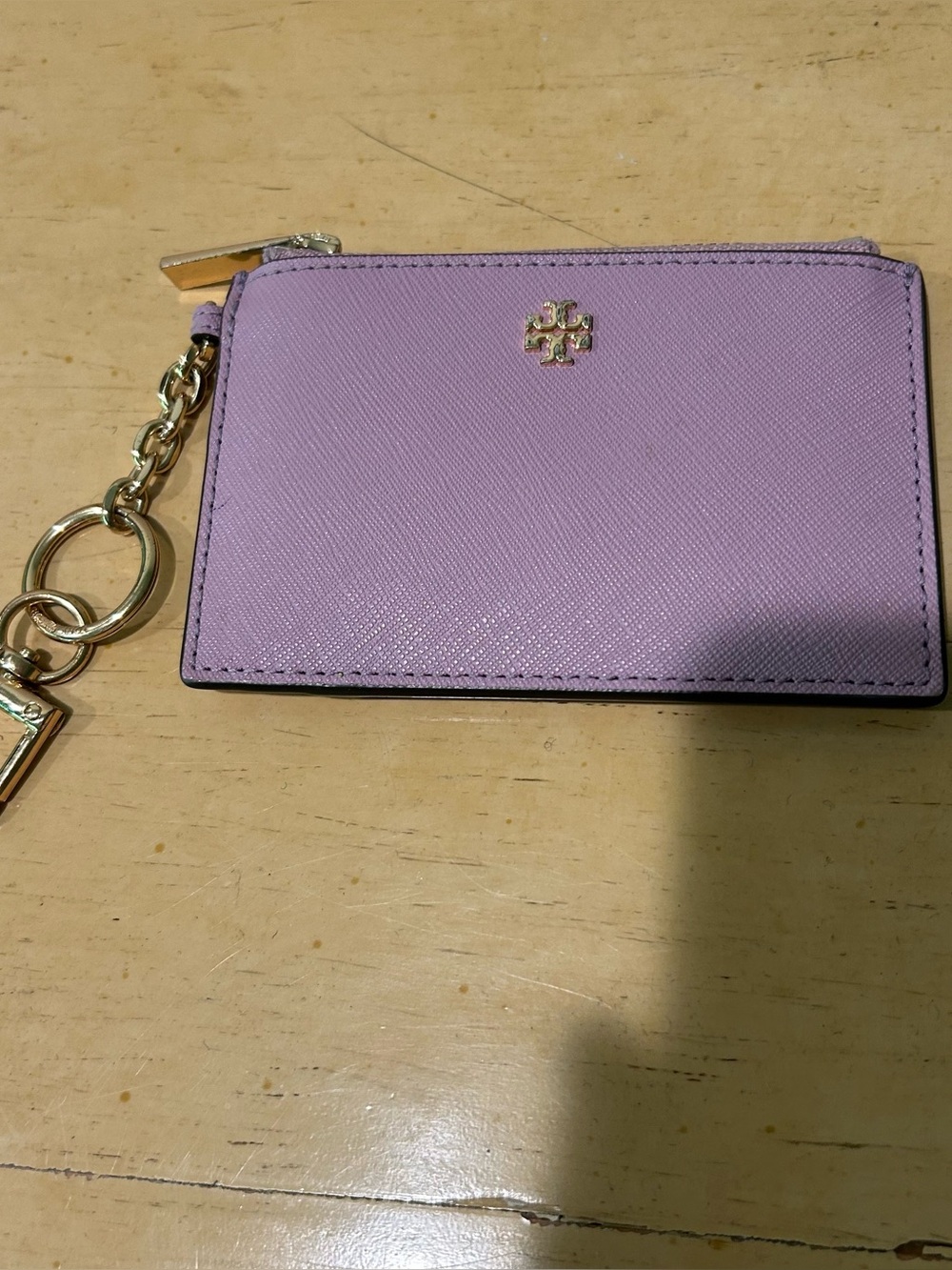 Tory Burch saffiano dusty violet slim card case